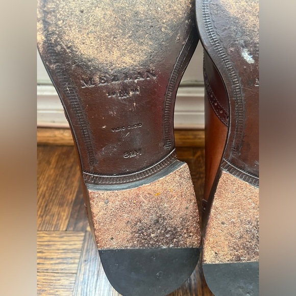 MEZLAN Mens Leather Brown Tassel Dress Shoes - Picture 7 of 9